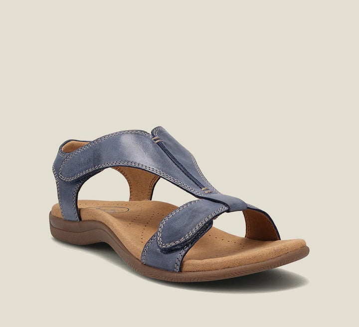 Breathable warm-weather sandals on a plain background.