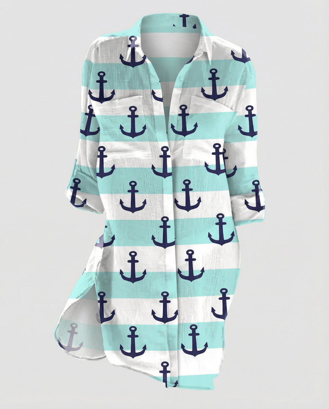 Breathable beach blouse with loose everyday fit.