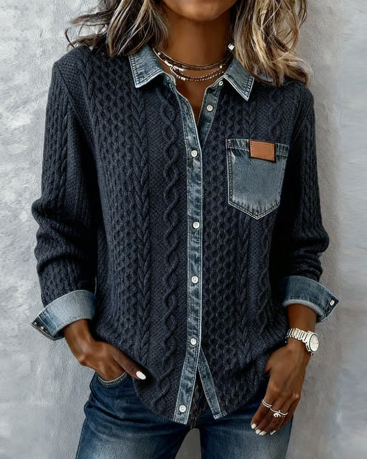 Eadie | Fashion Long-Sleeve Shirt with Front Pocket