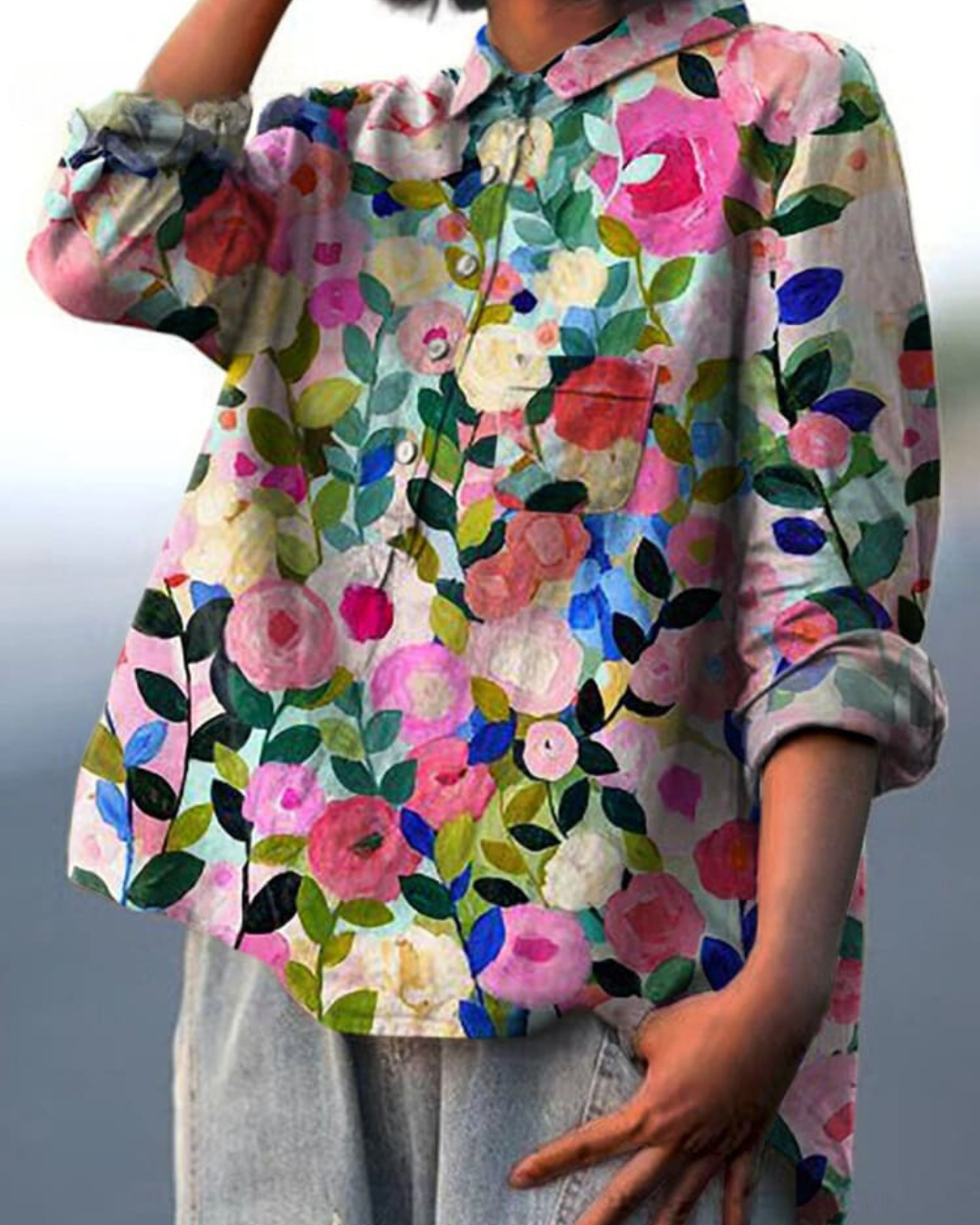 Celia | Timeless Elegant Flowery Blouse