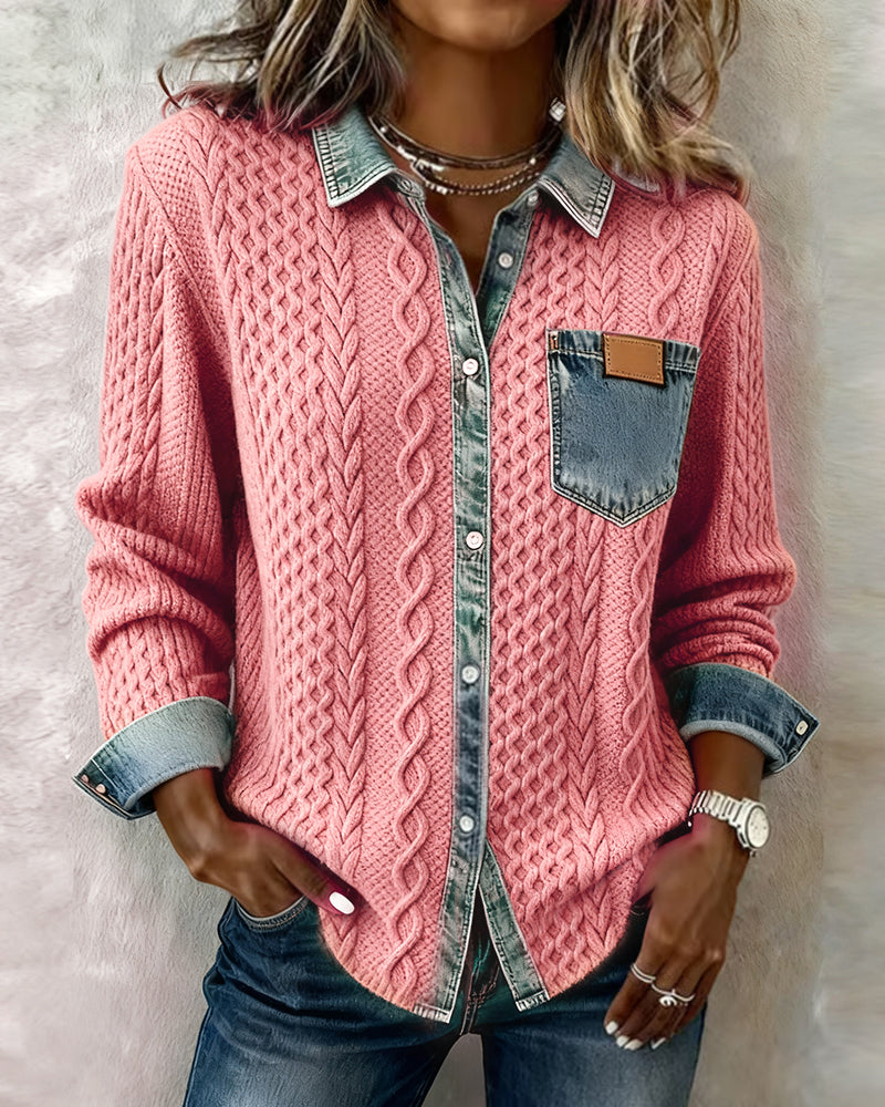 Eadie | Fashion Long-Sleeve Shirt with Front Pocket