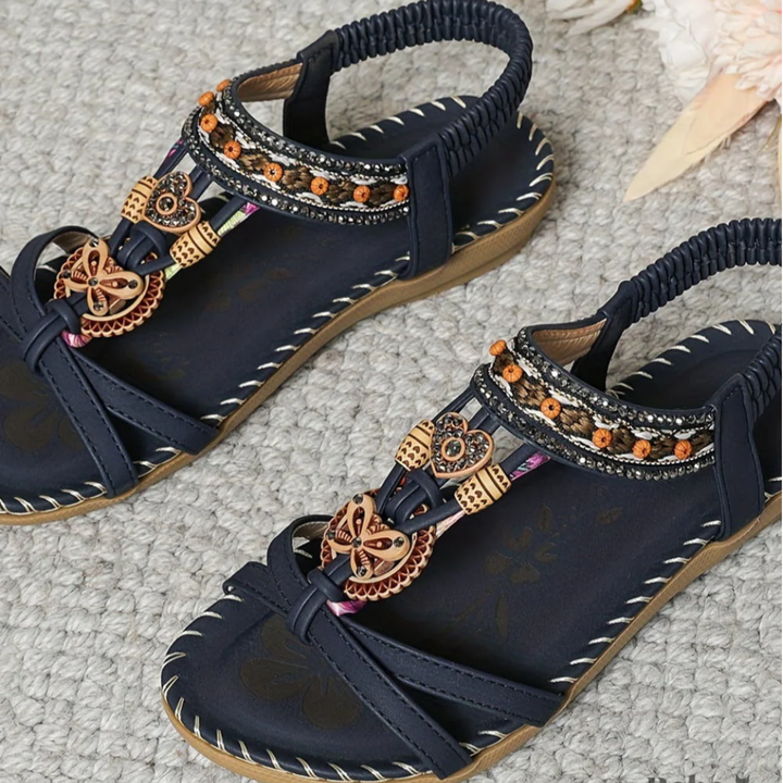 Casual slip-on sandals for warm-weather styling.