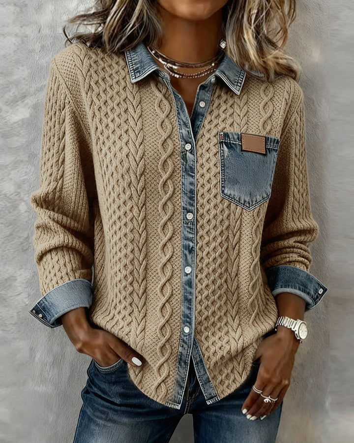 Eadie | Fashion Long-Sleeve Shirt with Front Pocket