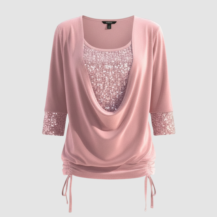 Long-sleeved blouse with an elegant relaxed shape.