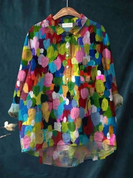 A lightweight floral blouse