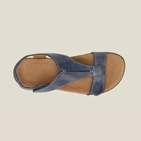 Flexible sole sandals on a plain background.