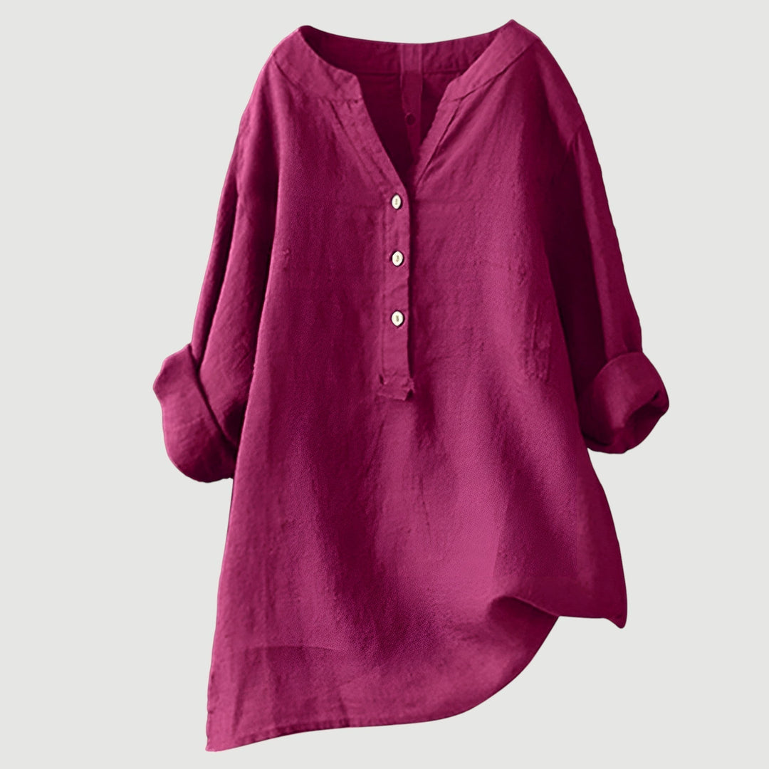 Simple linen top for everyday styling.