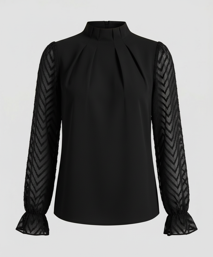 Classic long-sleeved top on a plain background.