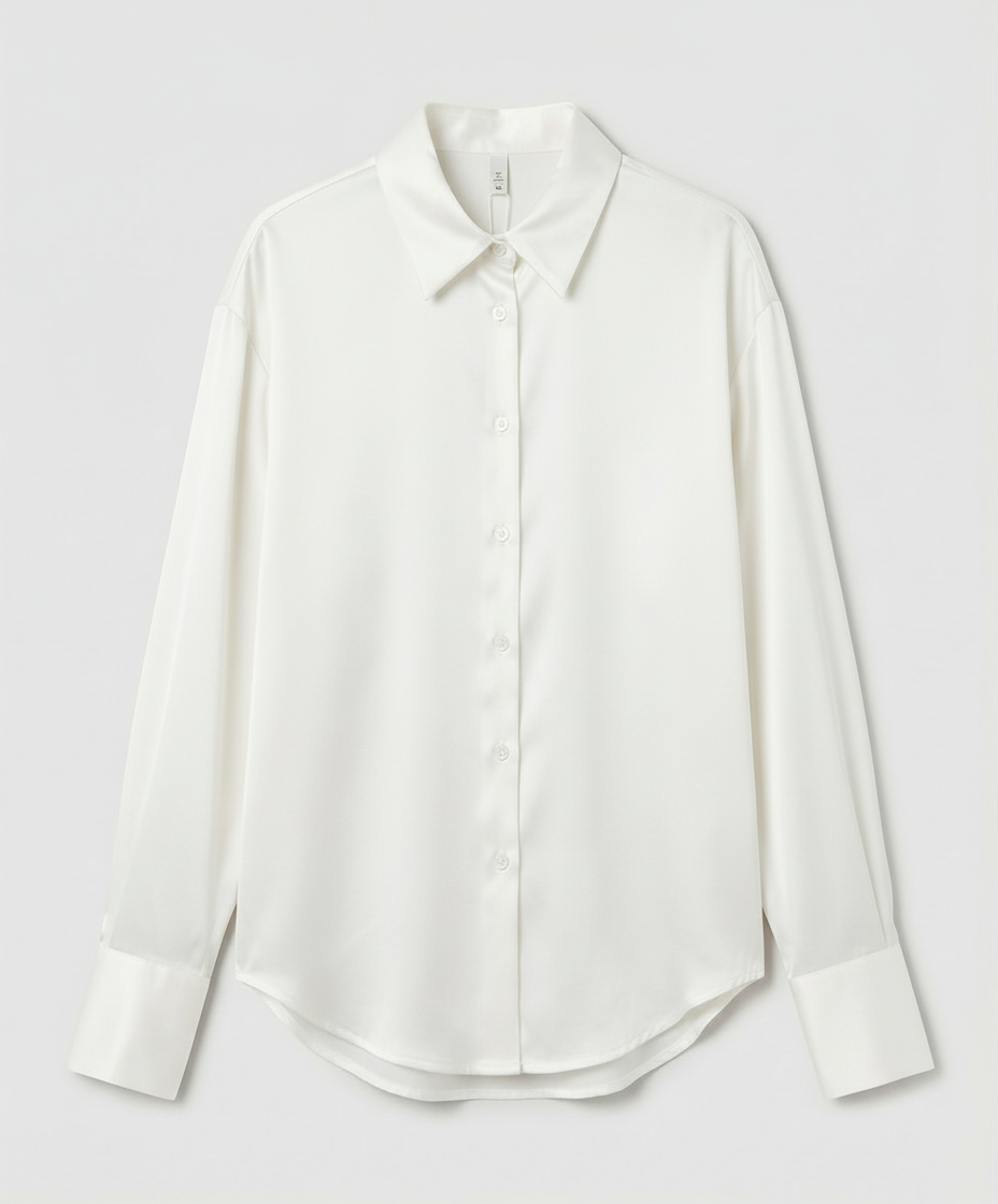 Soft silk blouse with a flattering silhouette.