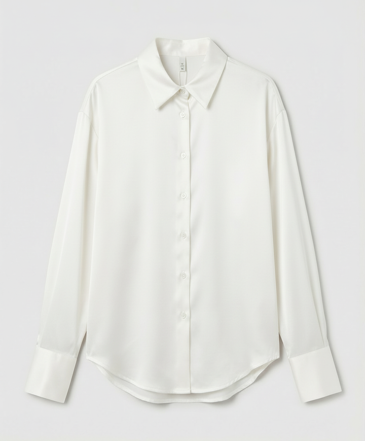 Soft silk blouse with a flattering silhouette.