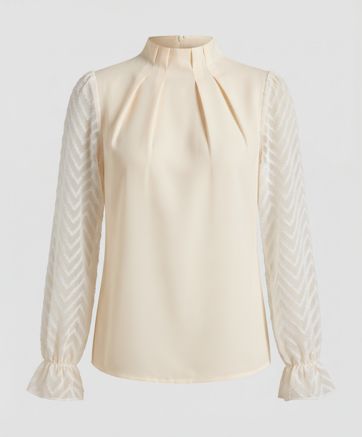 An elegant fitted top with long sleeves.