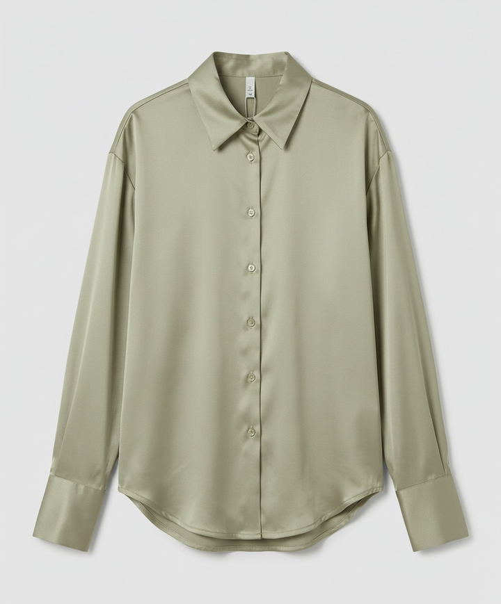 Vintage-style blouse with elegant drape.