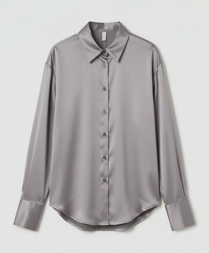Lightweight silk blouse with timeless styling.