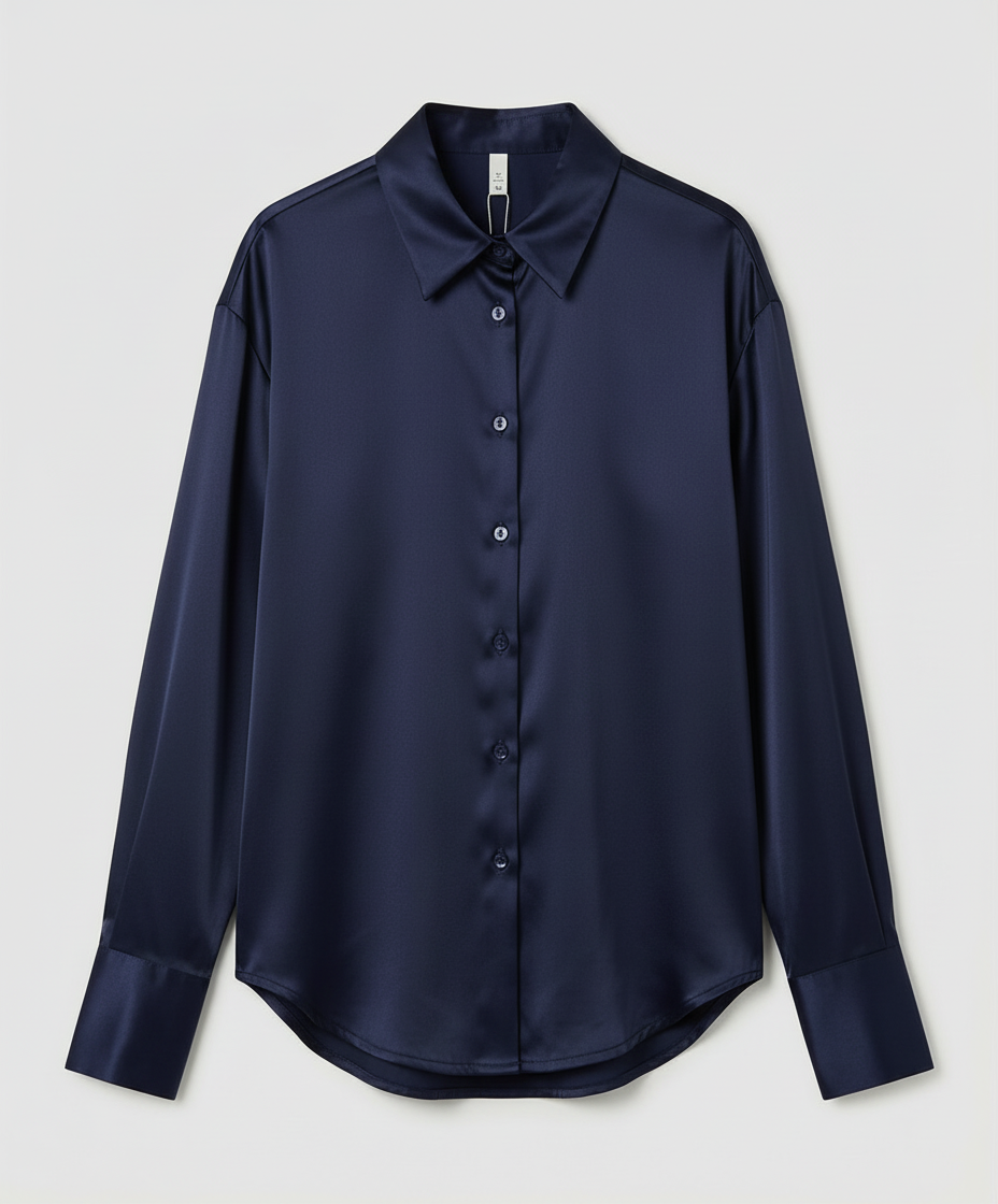 Blouse paired with a clean classic look.