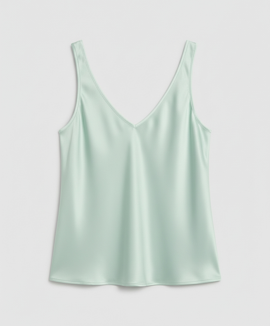 Minimalist tank top on a plain background.