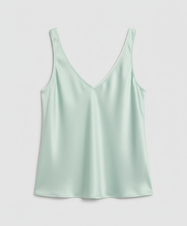 Minimalist tank top on a plain background.