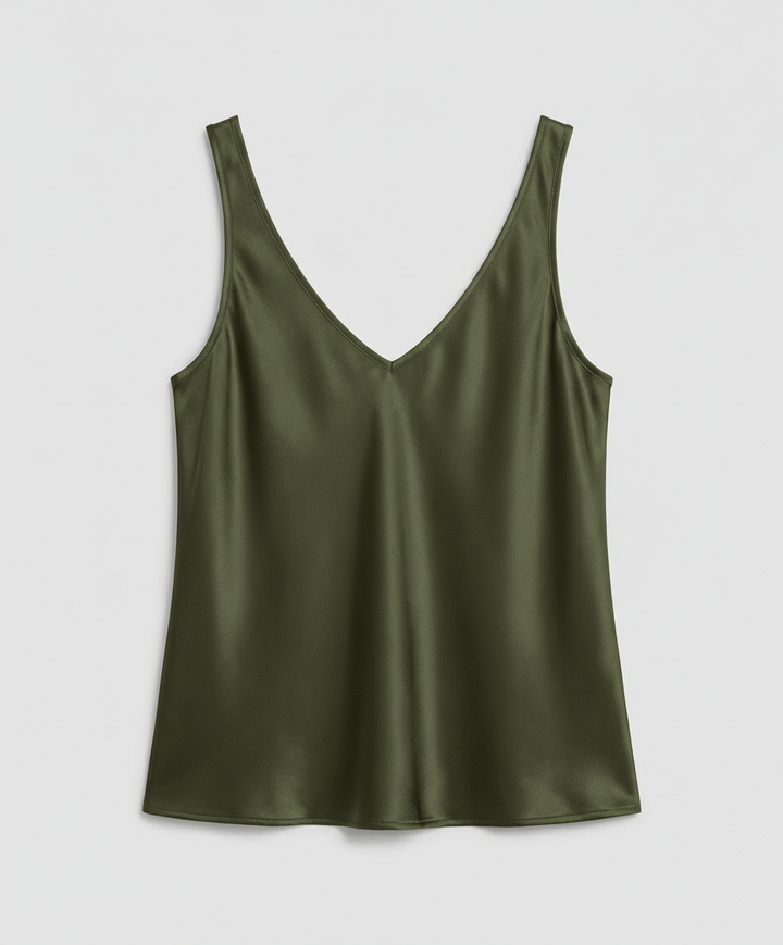 Lightweight silk camisole against a plain background.