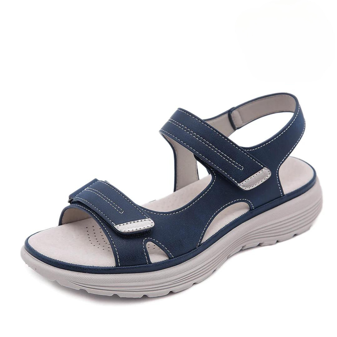 Easy-wear open sandals on a plain background