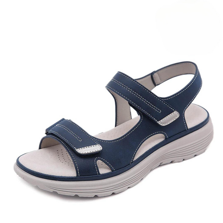Easy-wear open sandals on a plain background