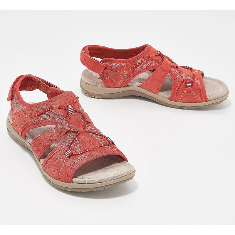 Daily wear walking sandals on a plain background.