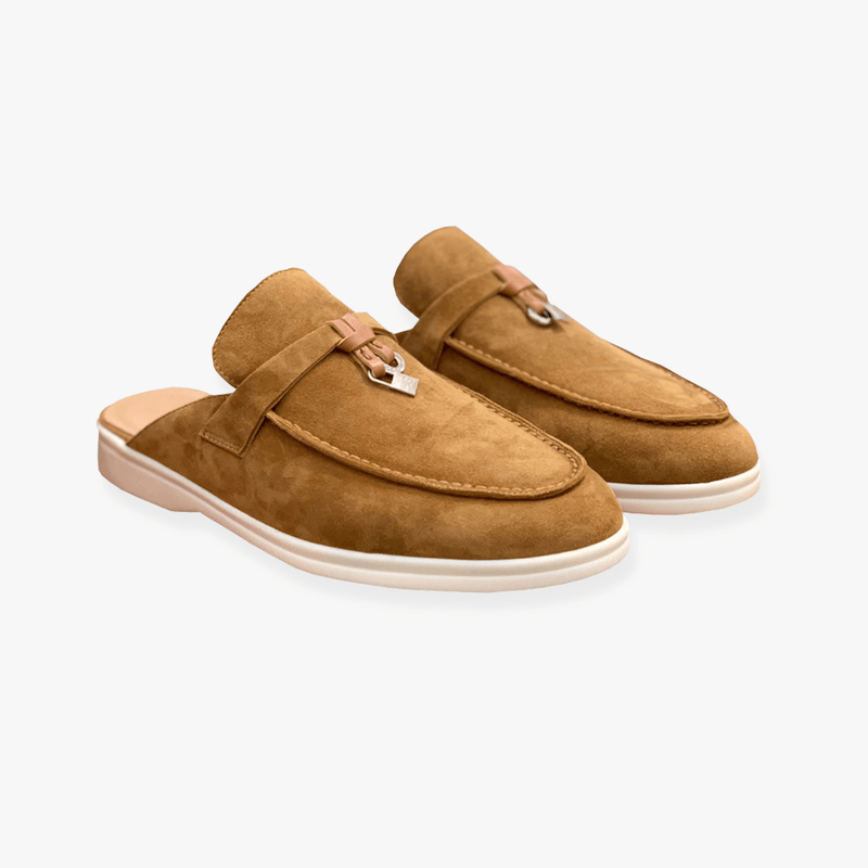 Backless mule footwear with a simple finish.