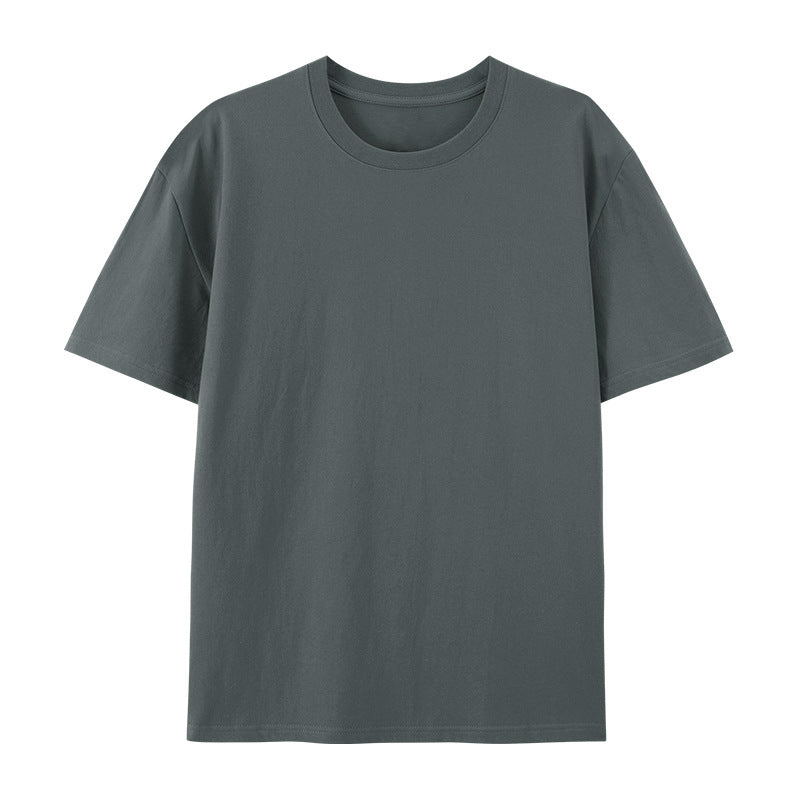 Casual cotton tee with relaxed short sleeve styling.