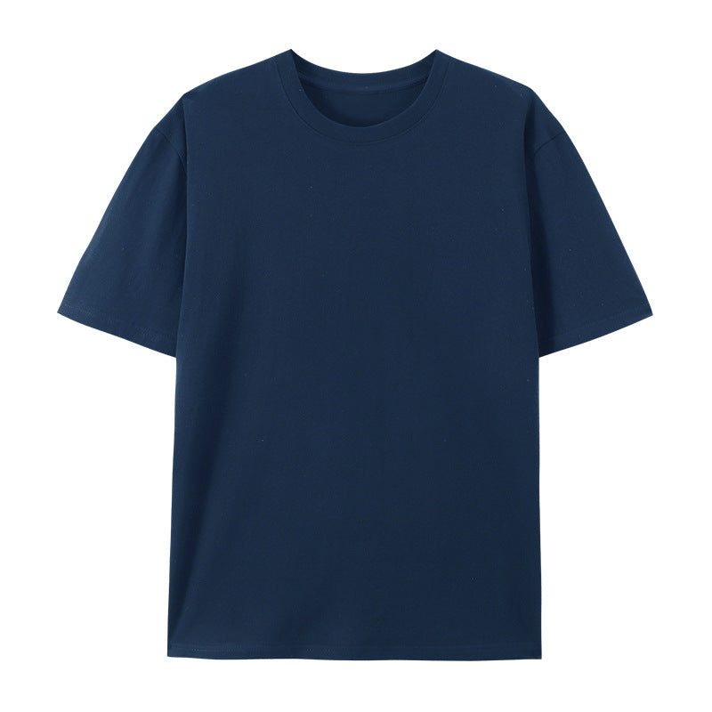 Loose fit cotton T-shirt on a plain background.