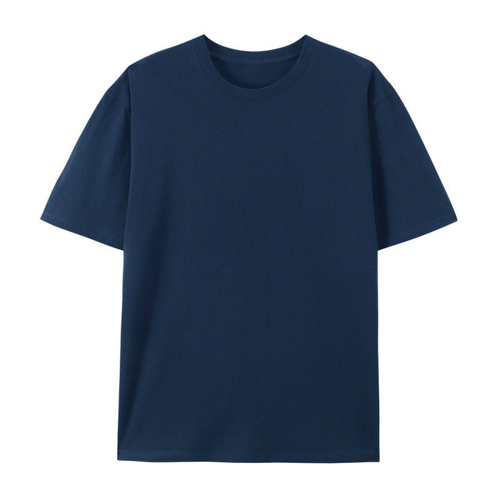 Loose fit cotton T-shirt on a plain background.