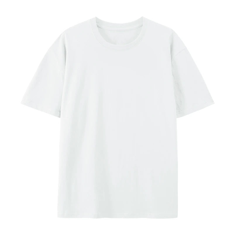 Relaxed oversized tee paired with casual styling.