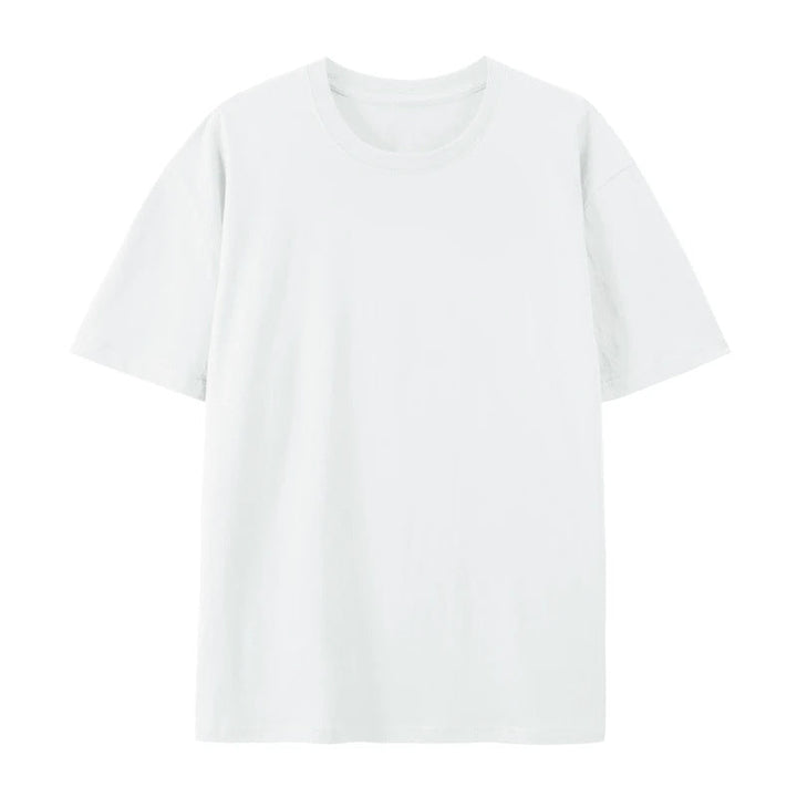 Relaxed oversized tee paired with casual styling.