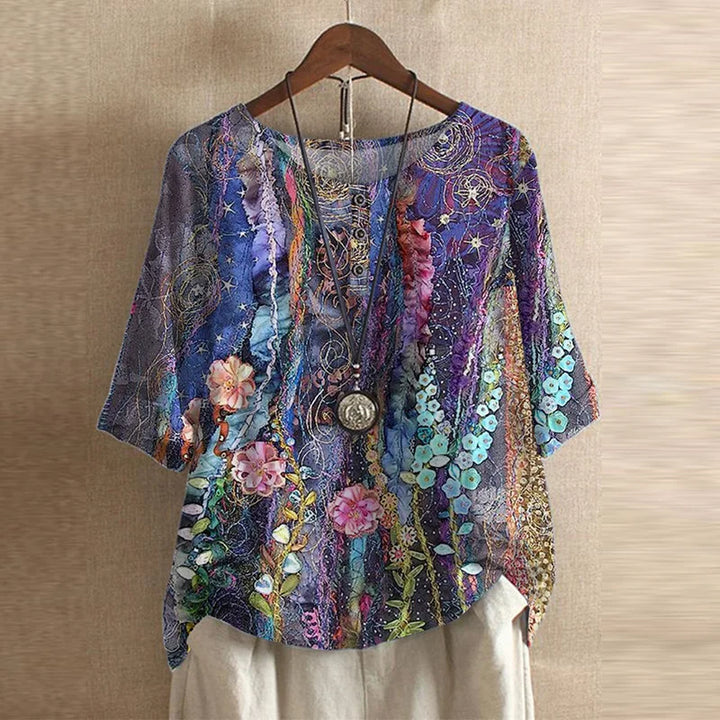 Floral maxi dress with easy coverage and soft movement.