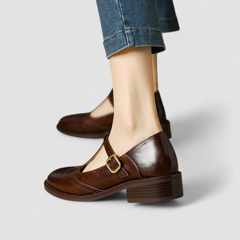 Women’s strap shoes shown on a plain background with a clean everyday design.