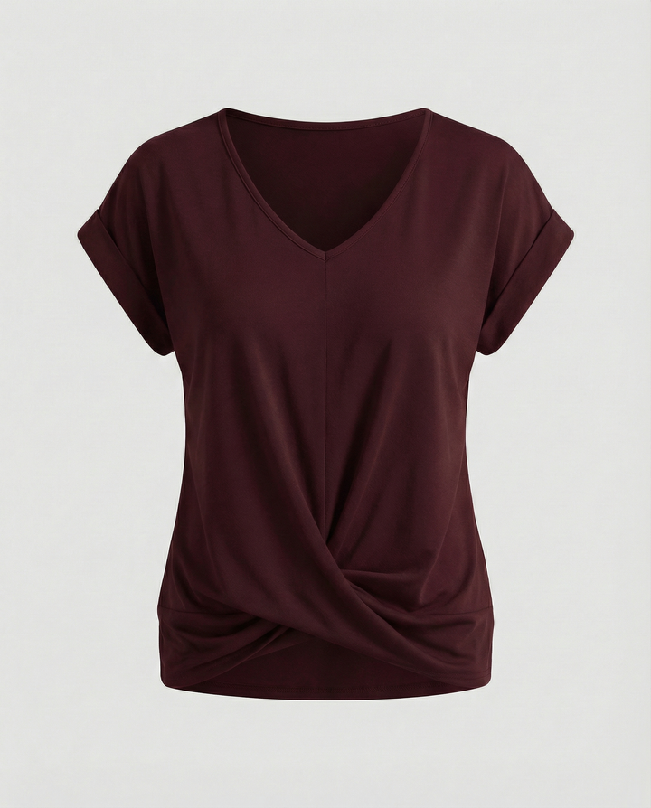 Versatile V-neck blouse for everyday outfits.