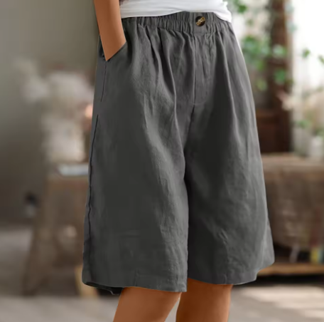 Casual pull-on shorts with a loose everyday fit on a plain background.