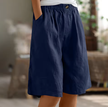 Pull-on casual shorts with simple everyday design on a plain background.