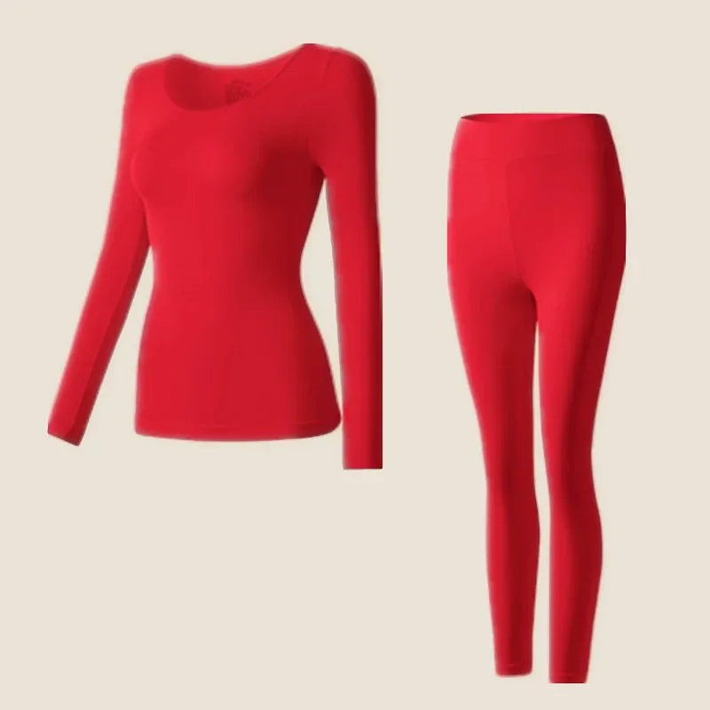 Thermal underwear outfit suitable for layering during cooler days.