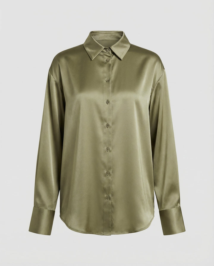Classic silk blouse with a soft flowing shape.