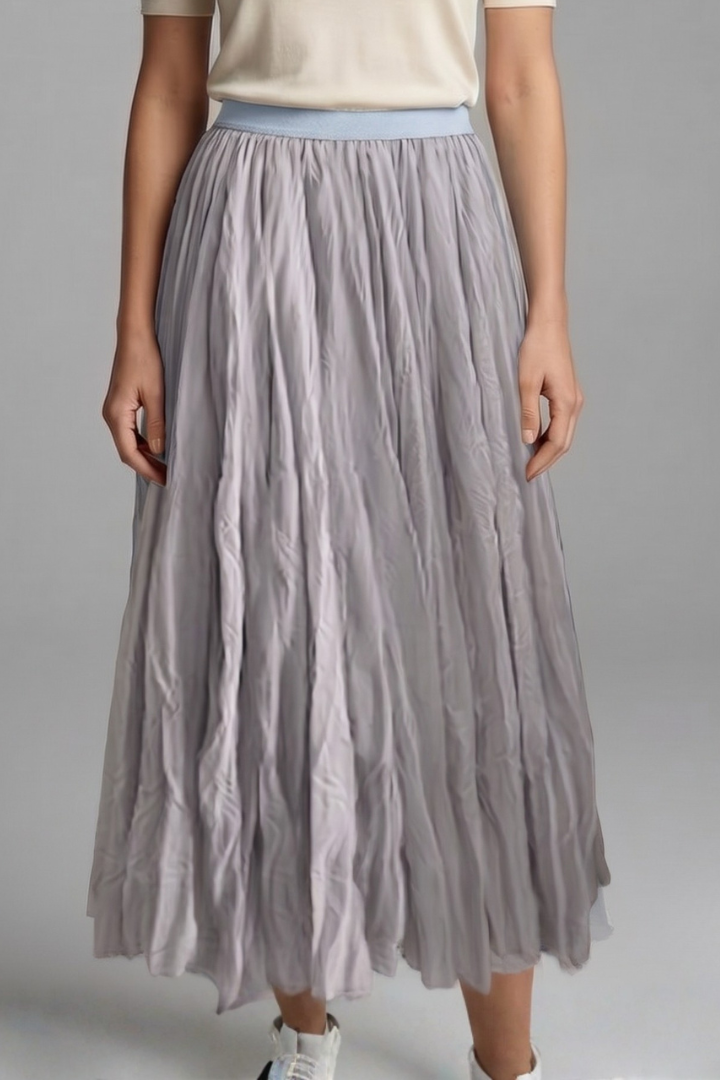 Brexley | Women Pleated Skirt with Elastic Waistband