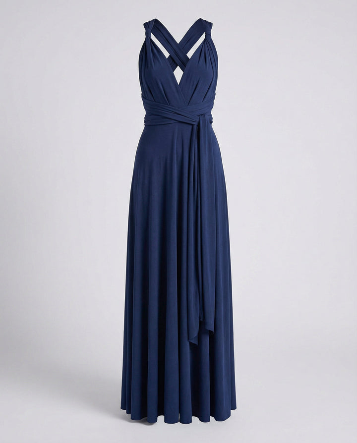 Stylish multiway formal gown against a plain background.