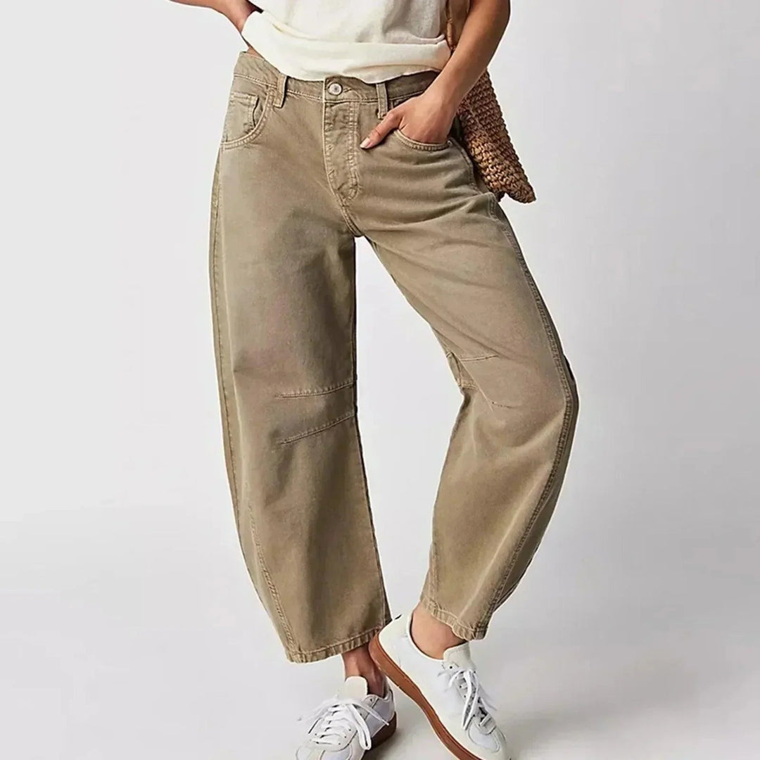 Amelia | Women's Wide-Leg High-Waist-Jeans with lockerer Passform — 1