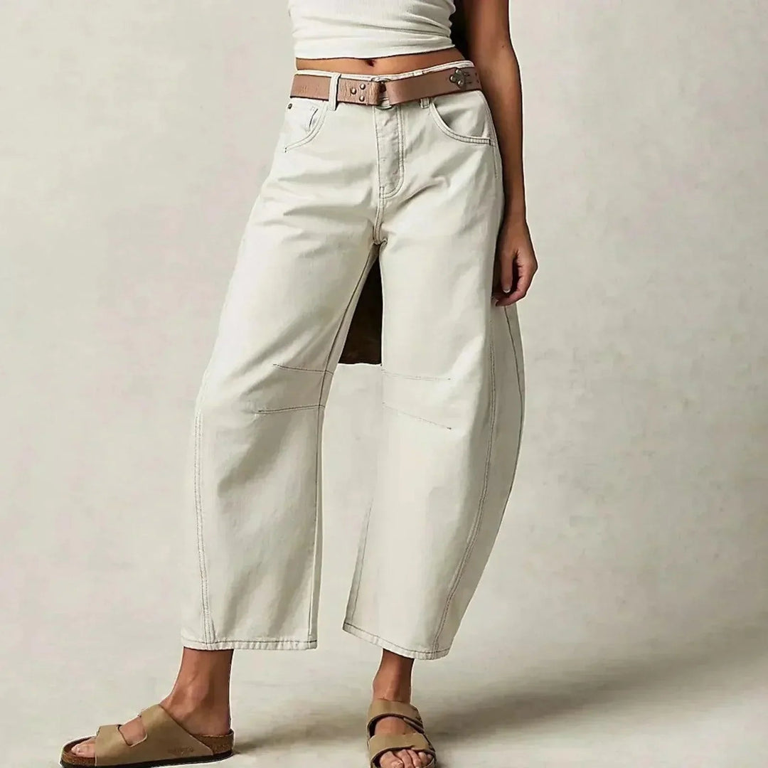 Amelia | Women's Wide-Leg High-Waist-Jeans with lockerer Passform — 3