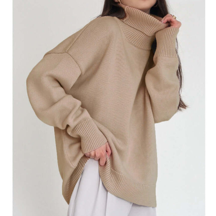 Aradora | Women's Oversized Turtleneck Knitted Jumper