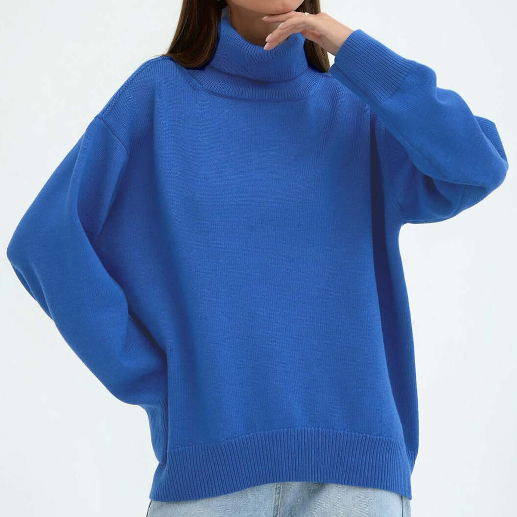 Aradora | Women's Oversized Turtleneck Knitted Jumper