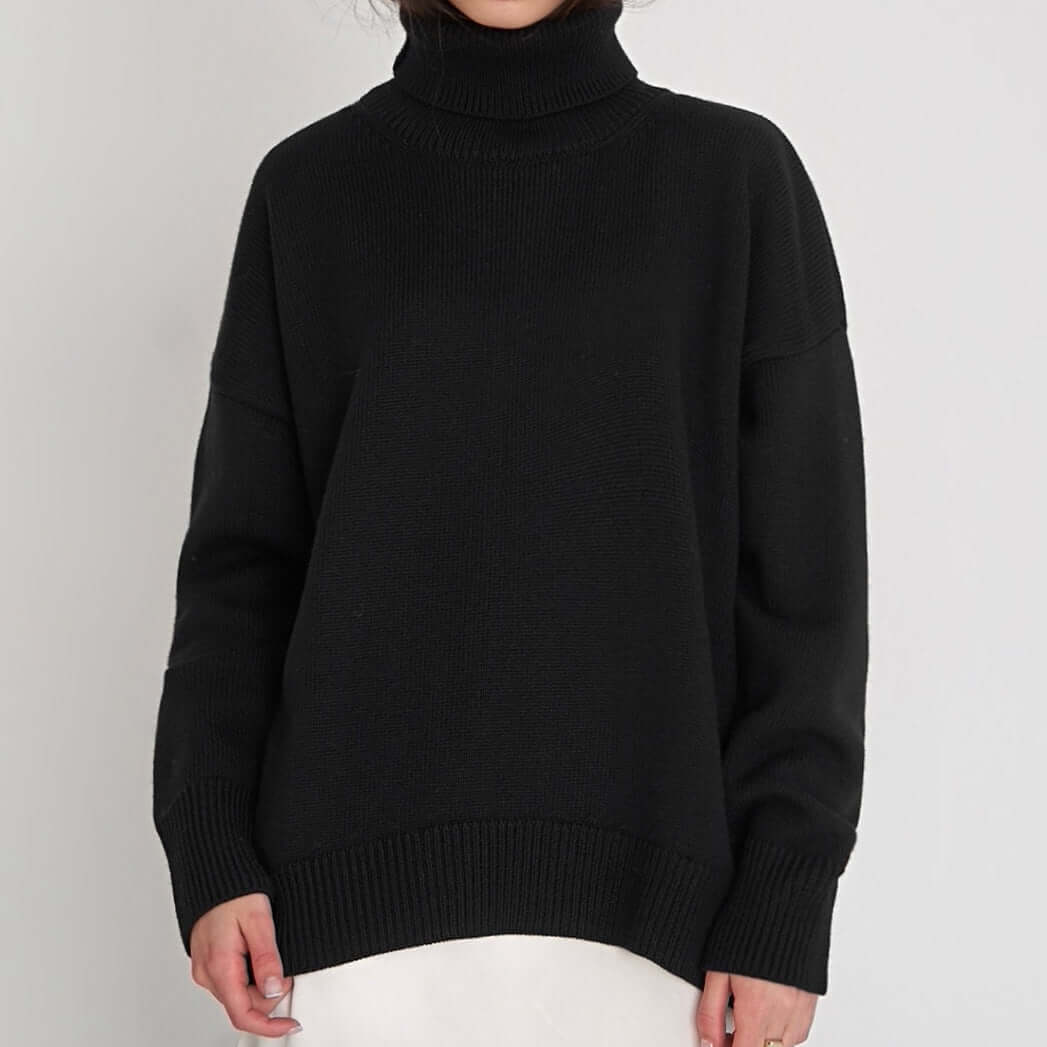 Aradora | Women's Oversized Turtleneck Knitted Jumper