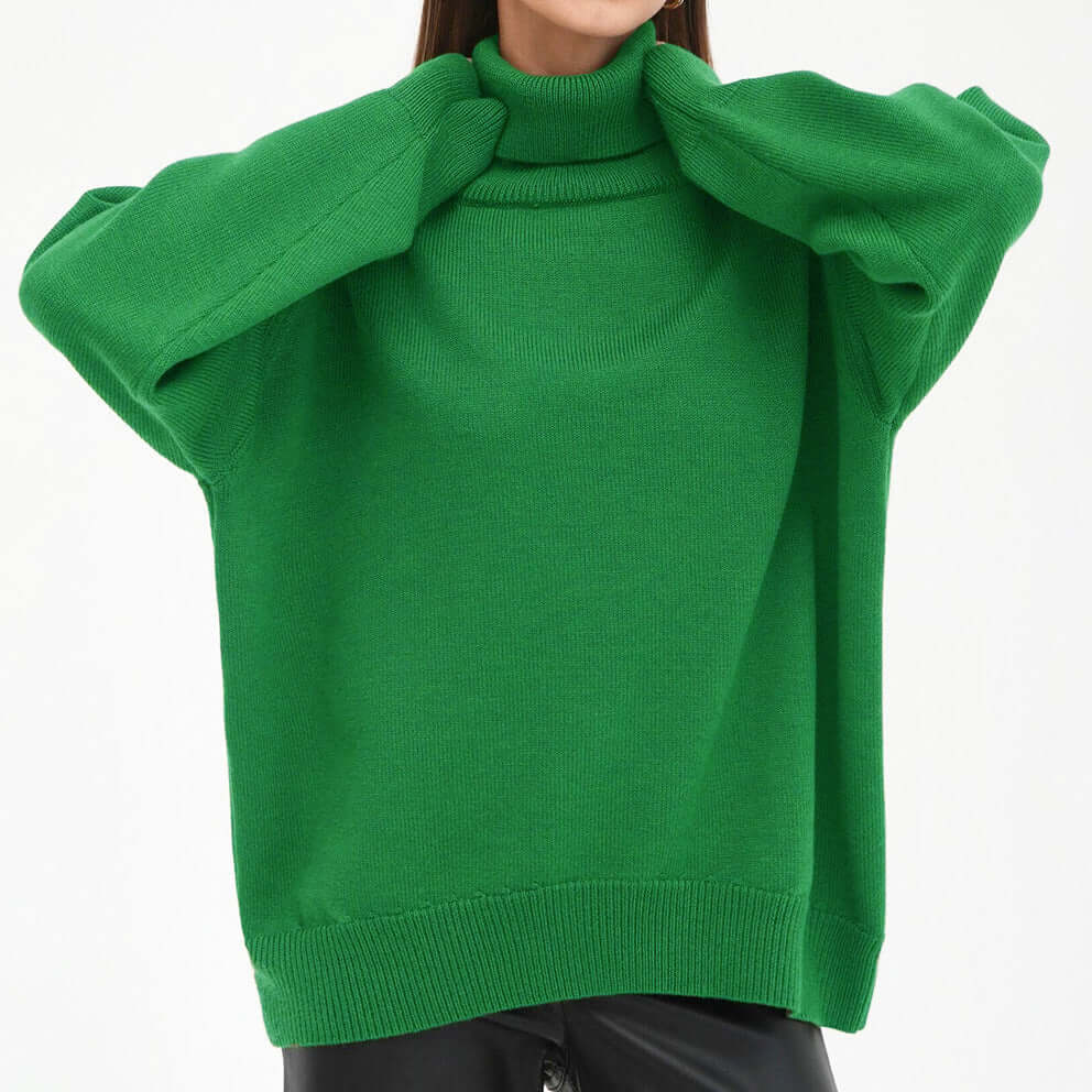 Aradora | Women's Oversized Turtleneck Knitted Jumper