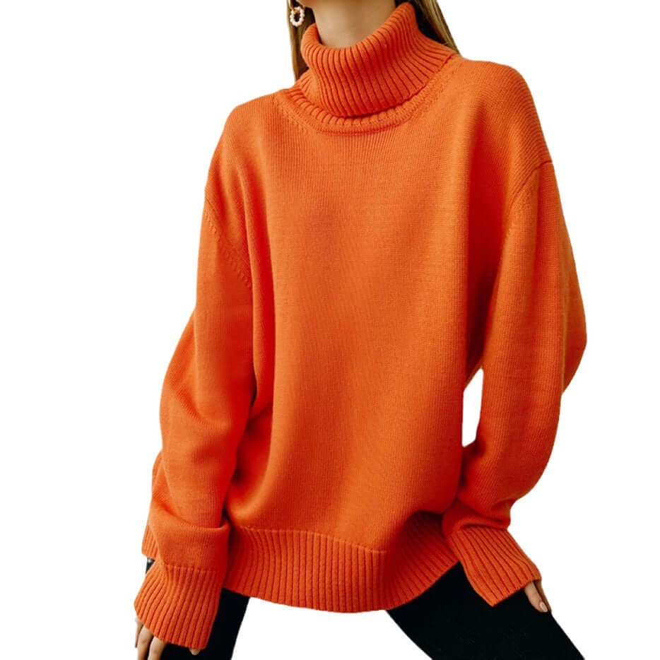 Aradora | Women's Oversized Turtleneck Knitted Jumper