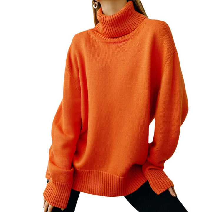 Aradora | Women's Oversized Turtleneck Knitted Jumper