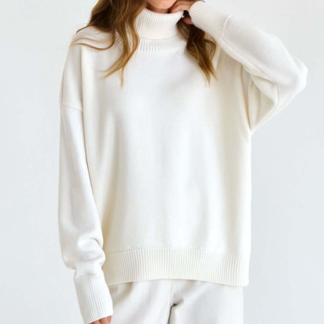 Aradora | Women's Oversized Turtleneck Knitted Jumper
