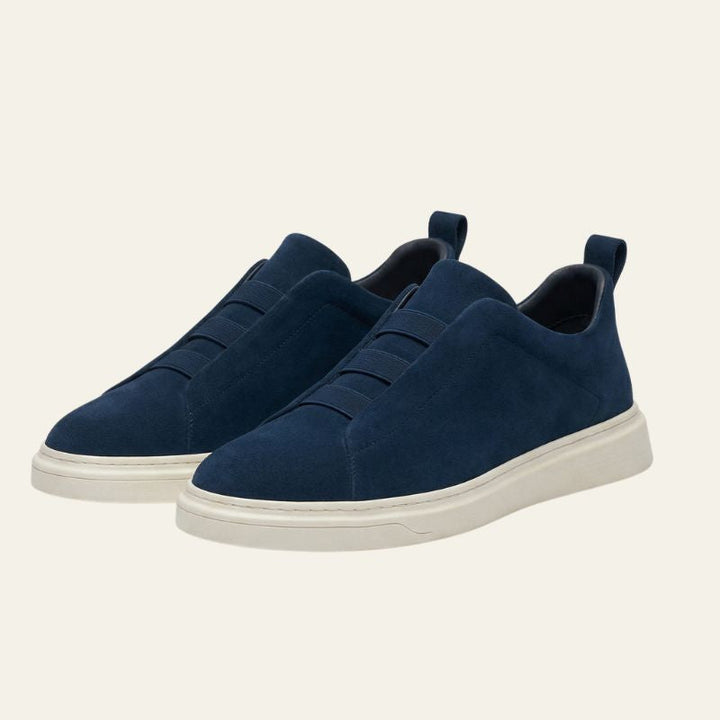 Aria | Women's Comfortable Casual The Riviera Elastic-Strap Suede Sneakers — 1