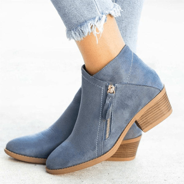 Briralyn | Women's Ankle Boots – Side-Zip Design with Low Heel — 1